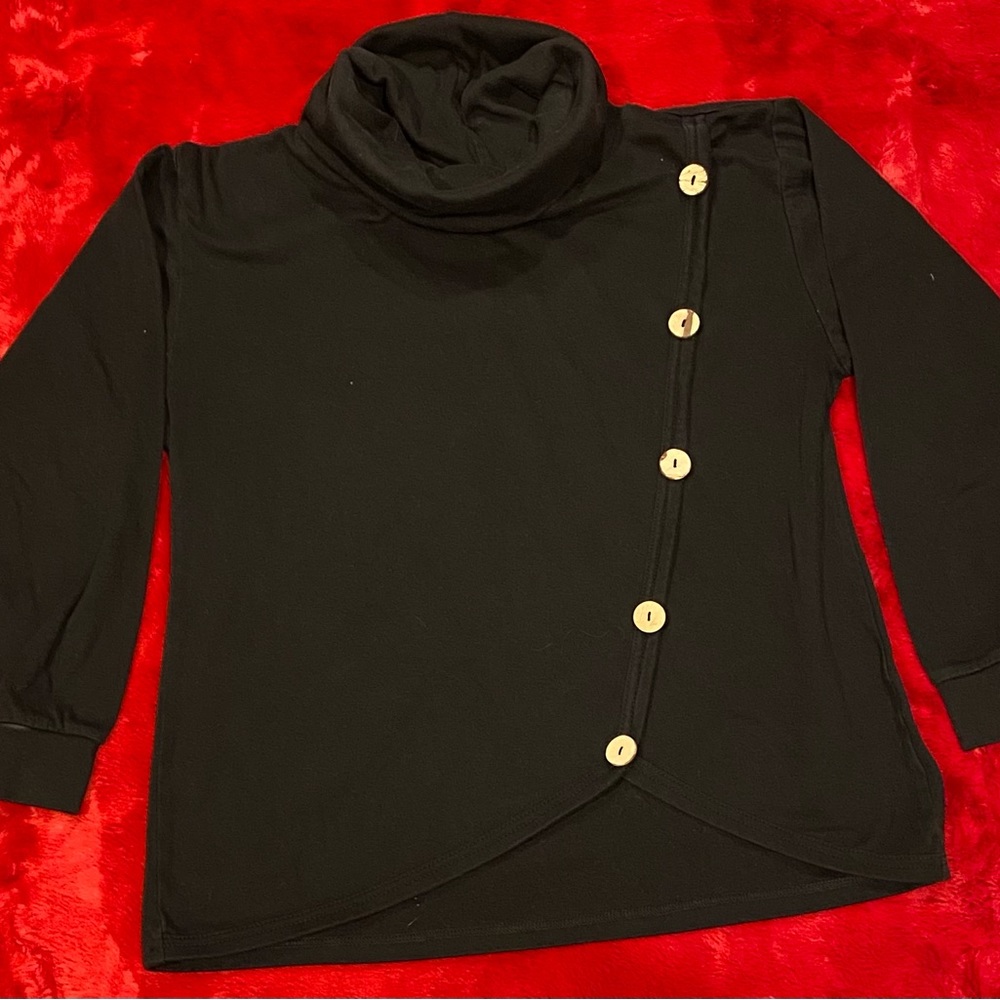 Black turtleneck top